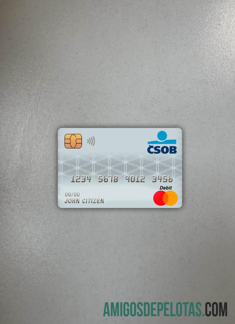 República Tcheca Ceskoslovenská Obchodní Banka Master Cartão de Débito Foto Look Front baixar para verificação